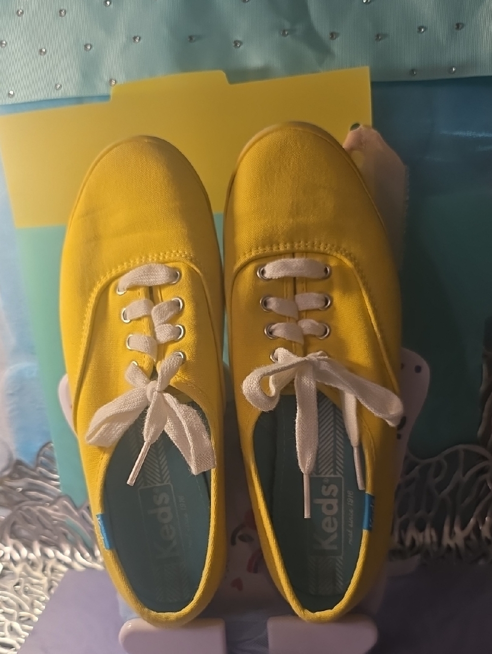 Keds Bright Yellow Canvas Low-Top Sneakers